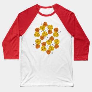 Aspen Leaves Pattern Baseball T-Shirt